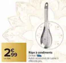 Carrefour Drive Râpe à condiments offre