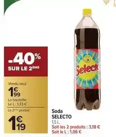 Carrefour Drive Selecto - soda offre