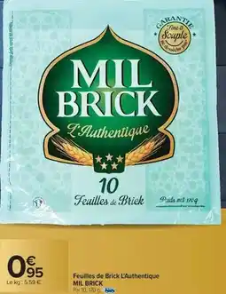 Carrefour Drive Mil brick - feuilles de brick l'authentique offre