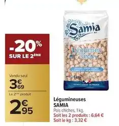 Carrefour Drive Samia - légumineuses offre