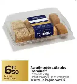 Carrefour Drive Les délices de djamila - assortiment de pâtisseries libanaises offre