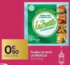 Carrefour Drive La pastilla - feuilles de brick offre