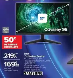 Carrefour Drive Samsung - ecran d'ordinateur gaming offre