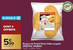 Carrefour Drive Burger - s de poulet panés halal surgelés offre
