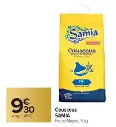 Carrefour Drive Samia - couscous offre