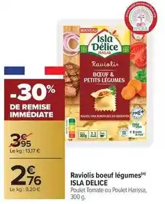 Carrefour Drive Isla délice - raviolis boeuf légumes offre