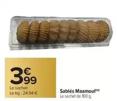 Carrefour Drive Sablés maamou offre