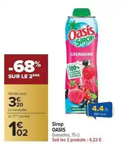 Carrefour Drive Oasis - sirop offre