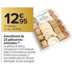 Carrefour Drive Assortiment de 23 pâtisseries orientales offre