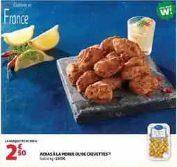 Auchan Supermarché Acras à la morue ou de crevettes offre