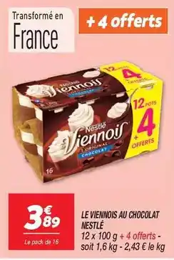 Netto Nestlé - le viennois au chocolat offre