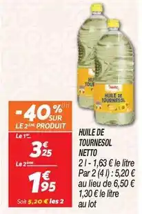 Netto Netto - huile de tournesol offre