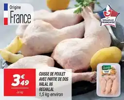 Netto Réghalal - cuisse de poulet avec partie de dos halal x6 offre