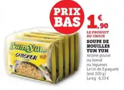 Super U Soupe de nouilles yum yum offre