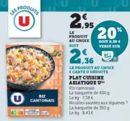 Super U Plat cuisine asiatique u offre