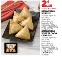 Super U Samoussas porc offre