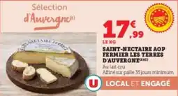 Super U Saint-nectaire aop fermier les terres d'auvergne offre