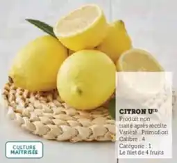Super U Citron u offre