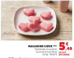 Super U Macarons cœur offre