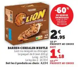 Super U Barres cereales nestle offre
