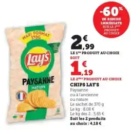 Super U Chips lay's offre
