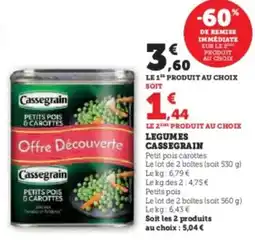 Super U Legumes cassegrain offre