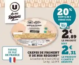 Super U Crepes de froment u de nos regions offre