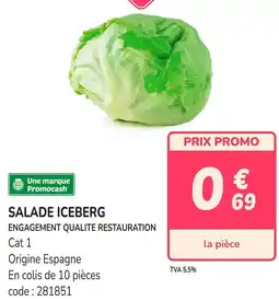 Promocash Promo - salade iceberg offre