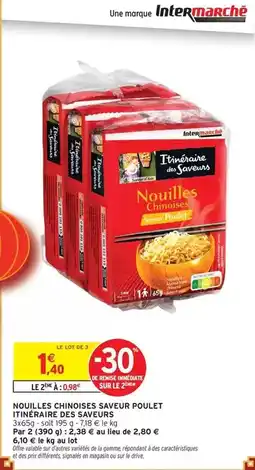 Intermarché Express Noulles chinoises saveur poulet offre