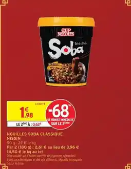 Intermarché Express Nissin - nouilles soba classique offre