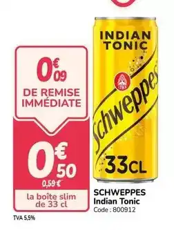 Promocash Schweppes - indian tonic offre