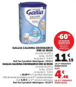 Super U Gallia calisma croissance des 12 mois offre