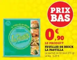 Hyper U Feuilles de brick la pastilla offre