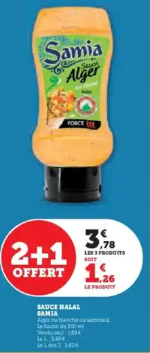 Hyper U Sauce halal samia offre