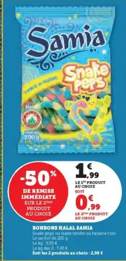 Hyper U Bonbons halal samia offre