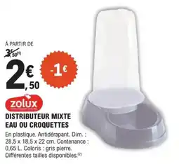 E.Leclerc Jardi Zolux distributeur mixte eau ou croquettes offre