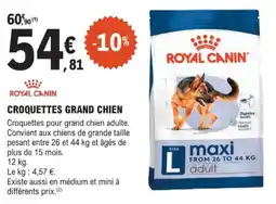 E.Leclerc Jardi Royal canin croquettes grand chien offre