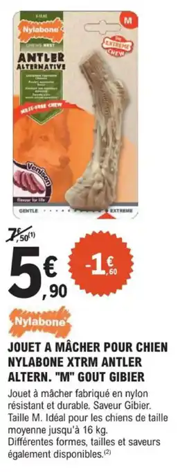 Nylabone jouet a mâcher pour chien nylabone xtrm antler altern m gout gibier