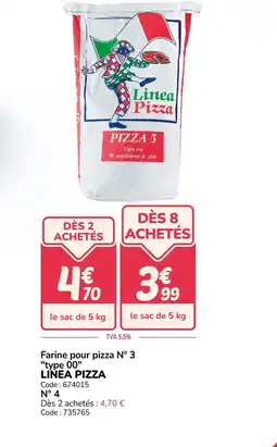 Promocash Farine pour pizza n° 3 type 00 linea pizza offre