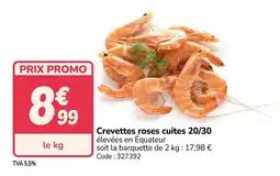 Promocash Crevettes roses cuites 20/30 offre