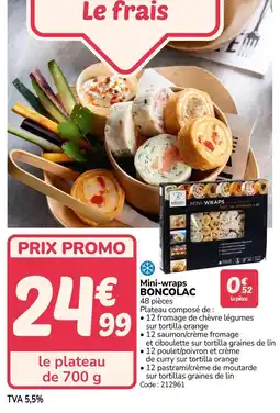 Promocash Boncolac mini wraps offre