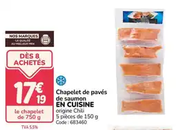 Promocash En cuisine chapelet de pavés de saumon offre