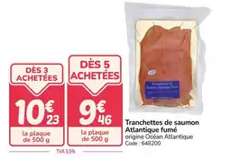 Promocash Tranchettes de saumon atlantique fumé offre