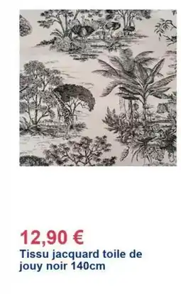 Décor Discount Tissu jacquard toile de joy noir 140cm offre