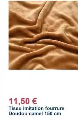 Décor Discount Tissu imitation fourrure doudou camel 150 cm offre