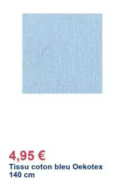 Décor Discount Tissu coton bleu offre