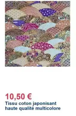 Décor Discount Tissu coton japonisant haute qualité multicolore offre
