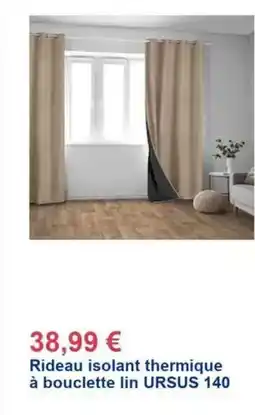 Décor Discount Rideau isolant thermique à bouclette lin ursus offre