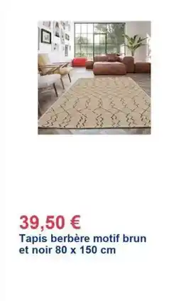 Décor Discount Tapis berbère motif brun et noir offre