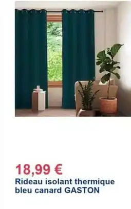 Décor Discount Rideau isolant thermique bleu canard gaston offre